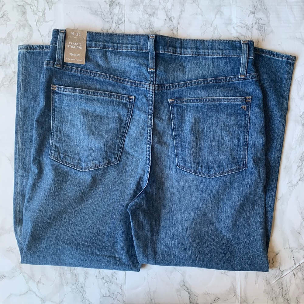 Madewell Cropped Classic Straight Leg Jeans - Picture 8 of 10
